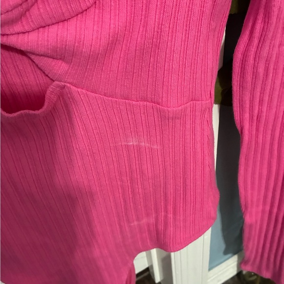 Pink Ribbed Knit Top - Picture 3 of 5